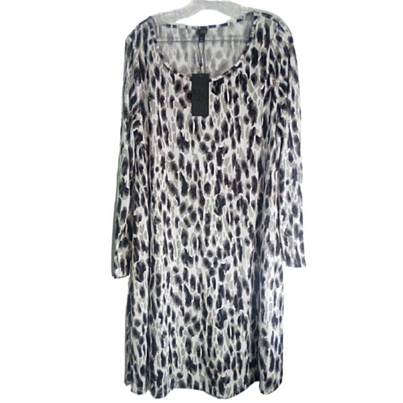 Lane Bryant 6th&LN Dresses & Skirts - Lane Bryant 6TH&LN Dress Sz 10/12 Black White Gray Pattern Comfy Stretch Edgy